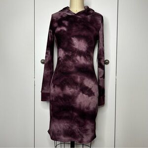 NWT Riley & Dress Tie Dye Waffle Knit Hoodie Dress